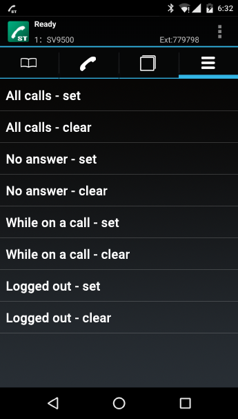 Set and clear call forward settings